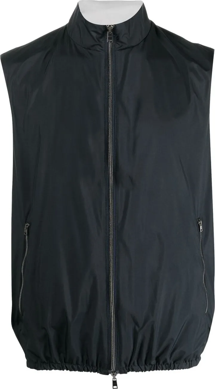 High-Neck Zip-Fastening Gilet