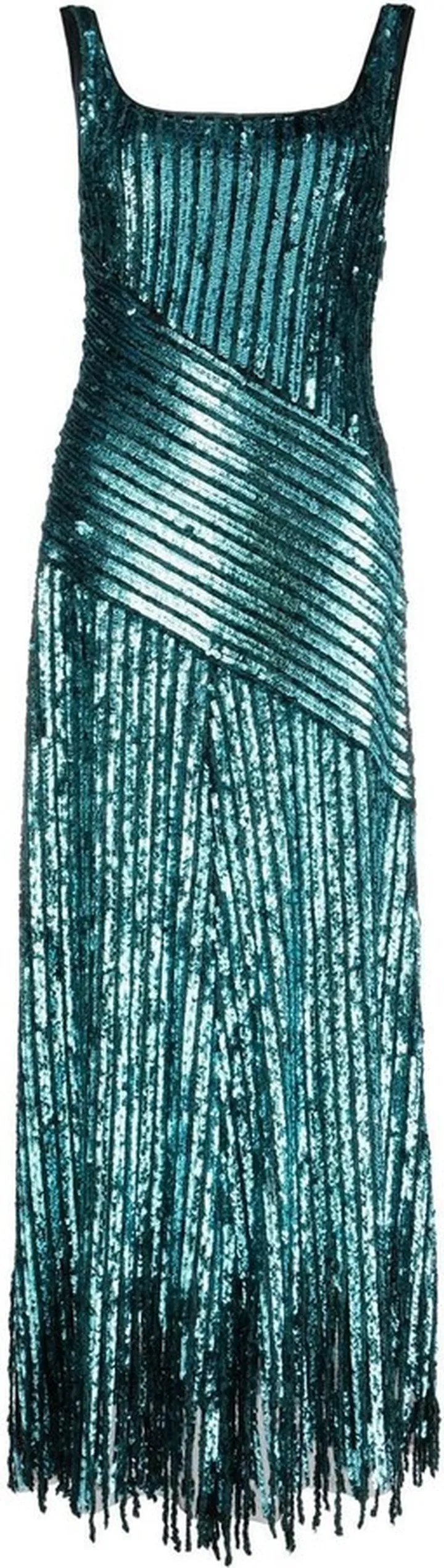 Sequin-Embellished Midi Dress