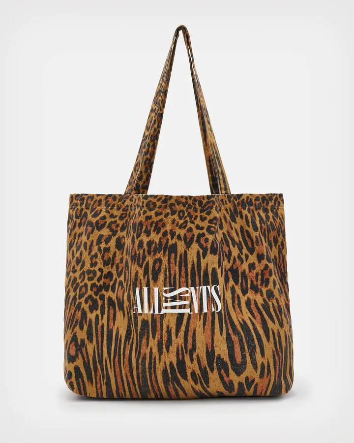 Oppose Distorted Shopper Tote Bag - Goldtone Yellow
