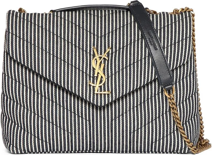 Small Loulou leather & cotton bag
