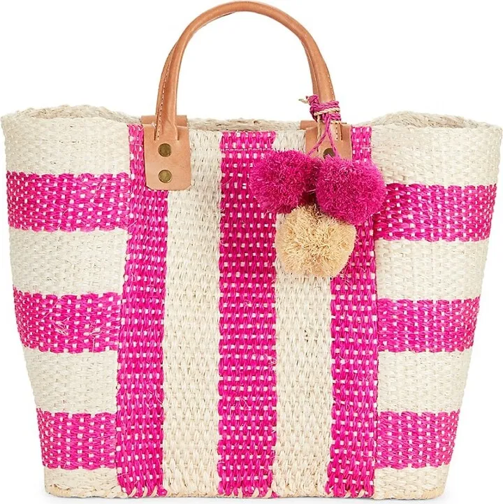 Woven Striped Tote Bag