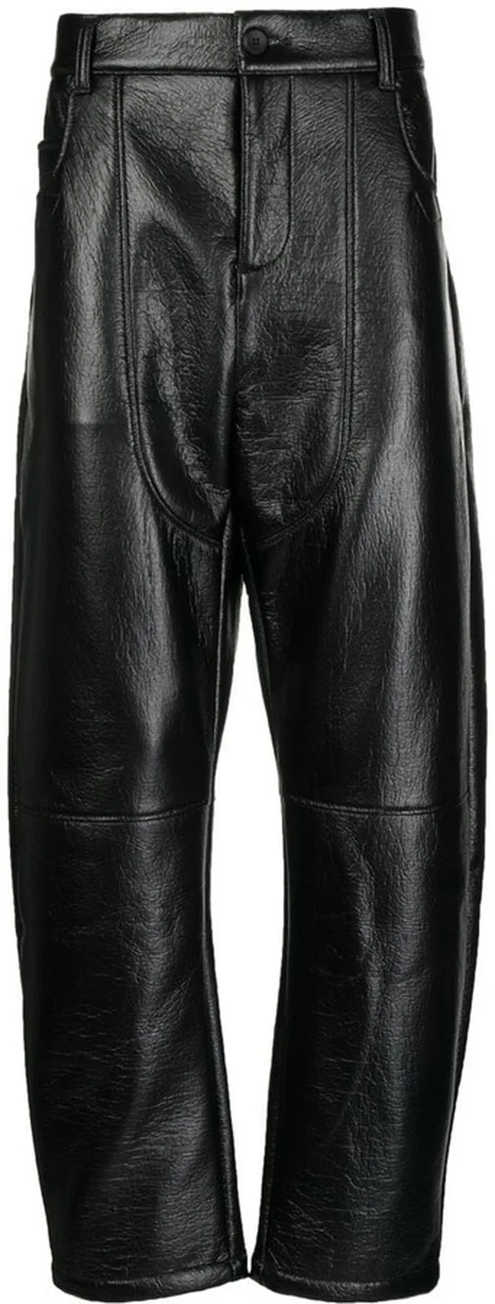 Pebbled Straight-Leg Trousers