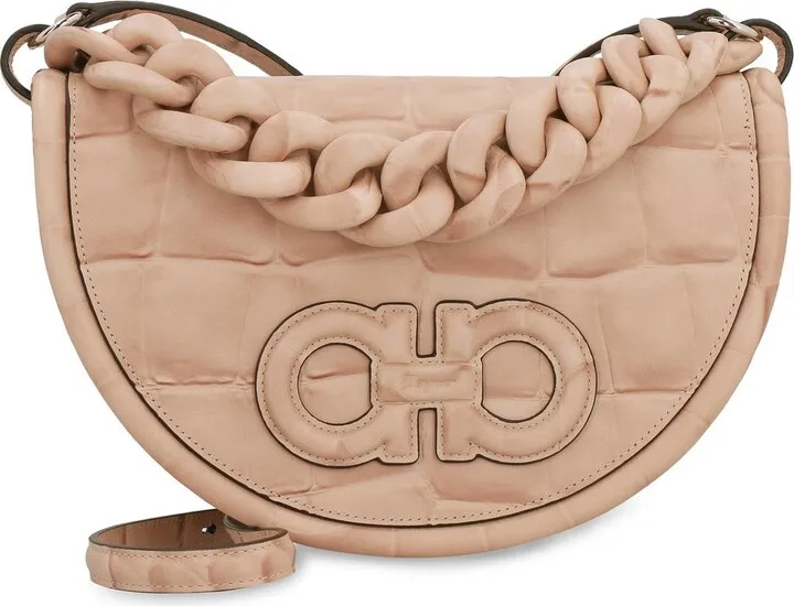 Salvatore Ferragamo Aura Chain-Linked Shoulder Bag