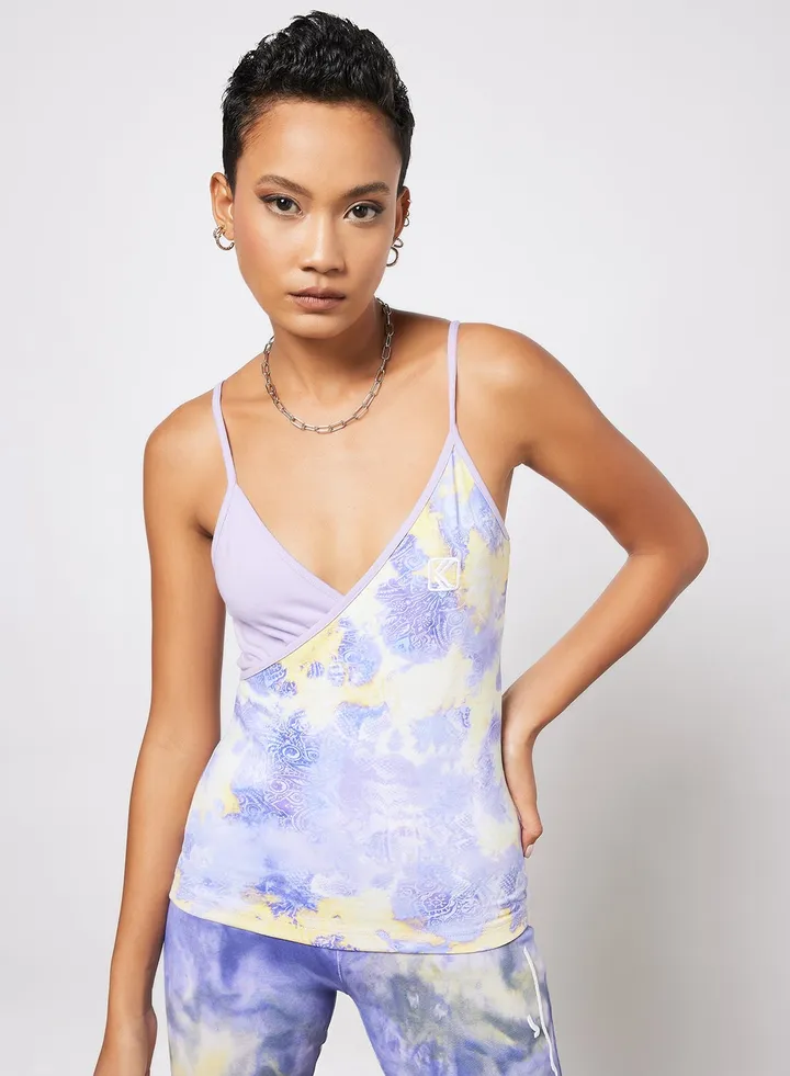 Paisley Abstract Print Cami Top Lilac