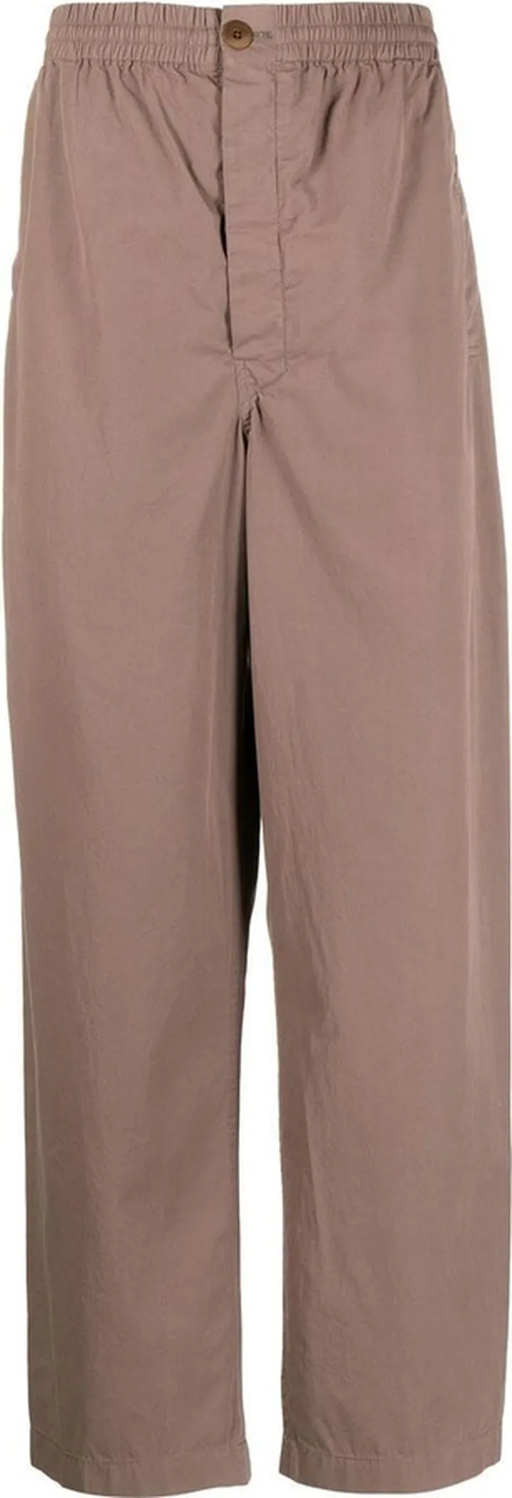 Elasticated Straight-Leg Trousers