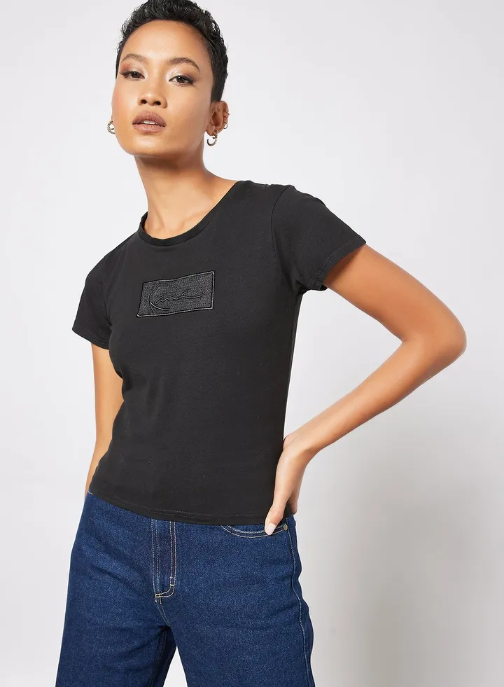 Small Signature Slim Fit T-Shirt Black