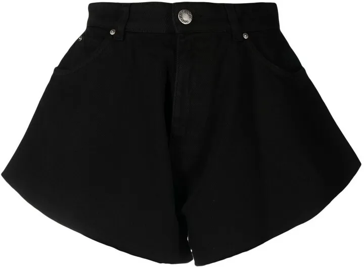 Raw-Cut Hem Shorts