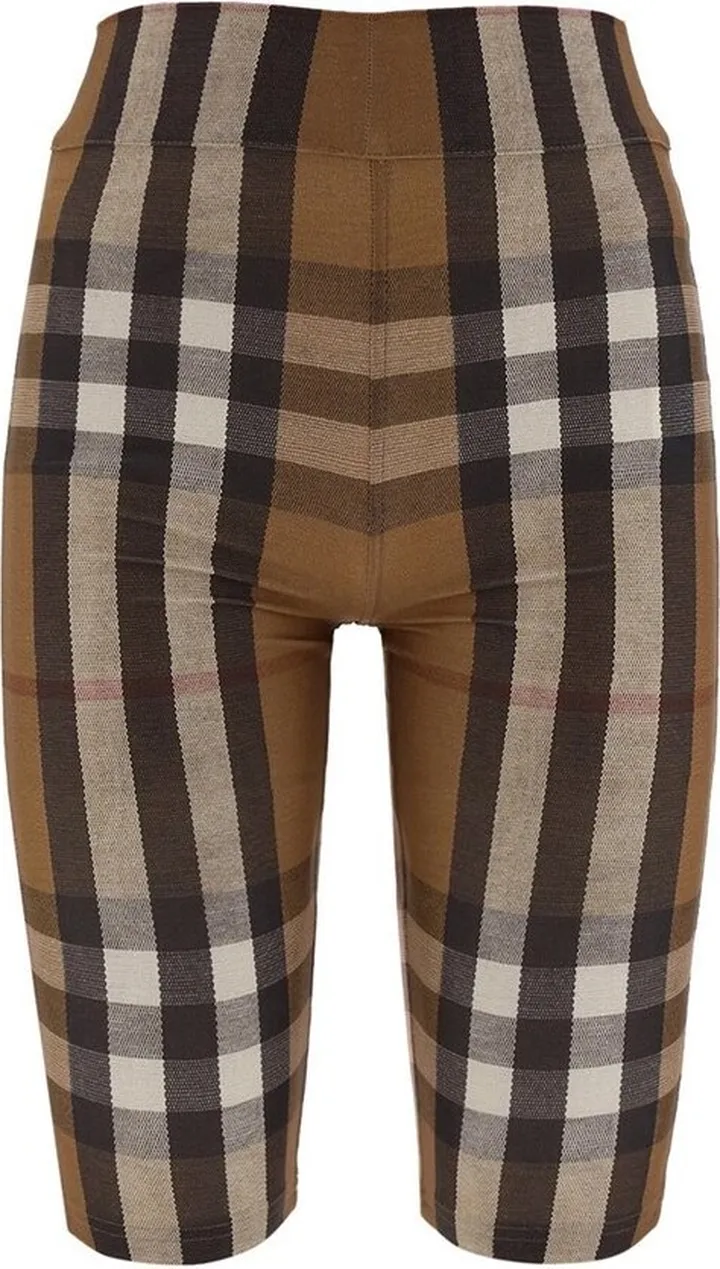 Burberry Checked Knee Length Cycling Shorts