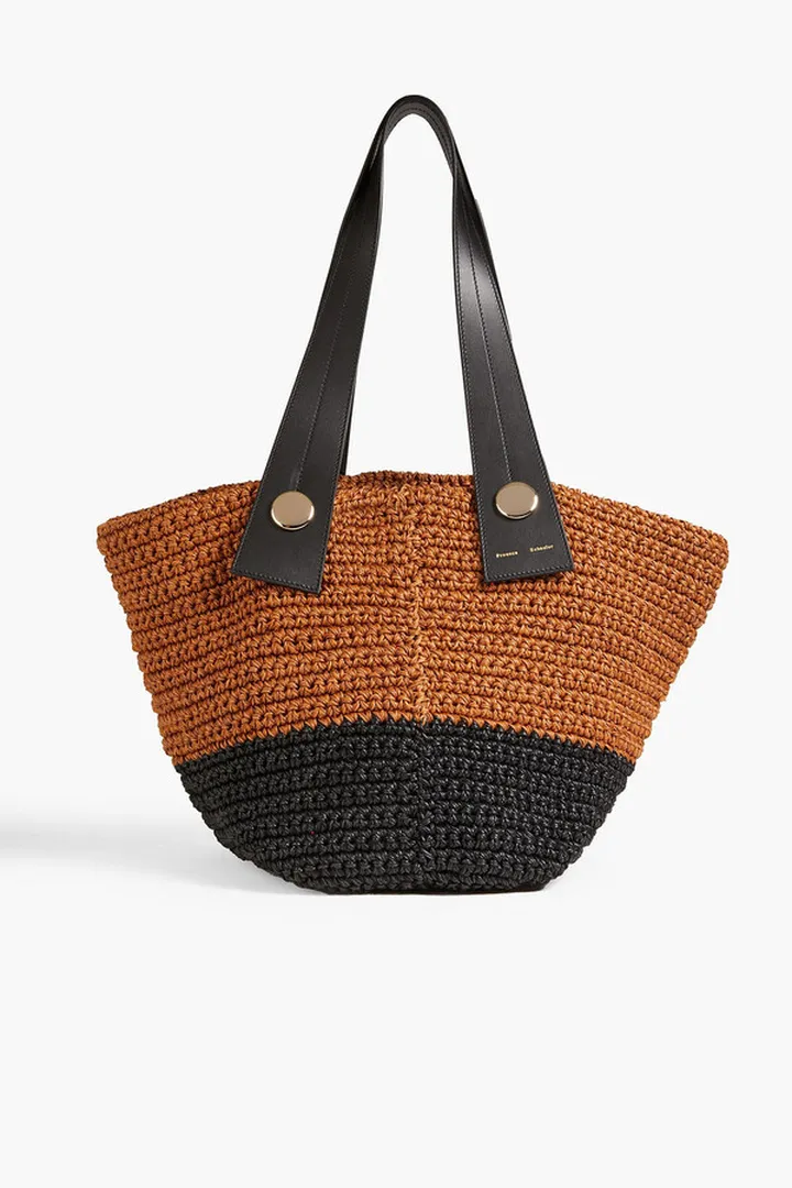 Tobo two-tone crochet tote