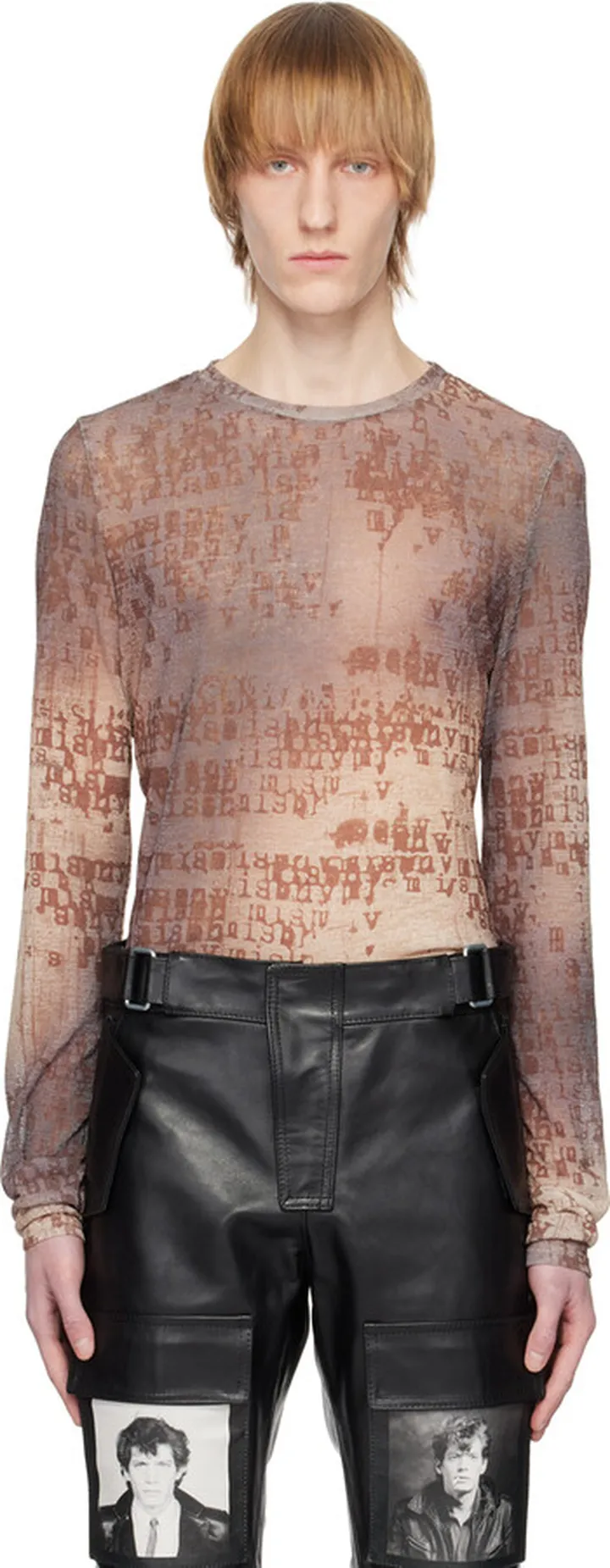 MISBHV Brown Typewriter Long Sleeve T-Shirt