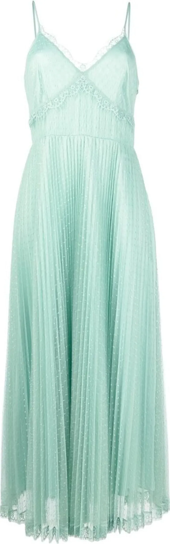Sheer-Lace Long Dress