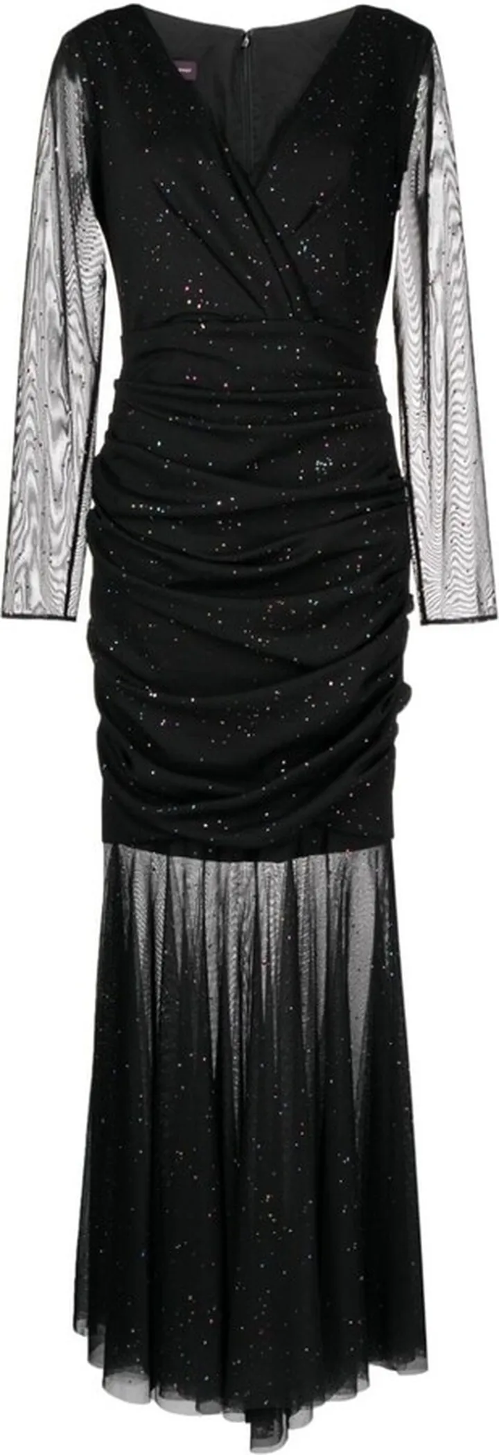 Long-Sleeve Floor-Length Dress