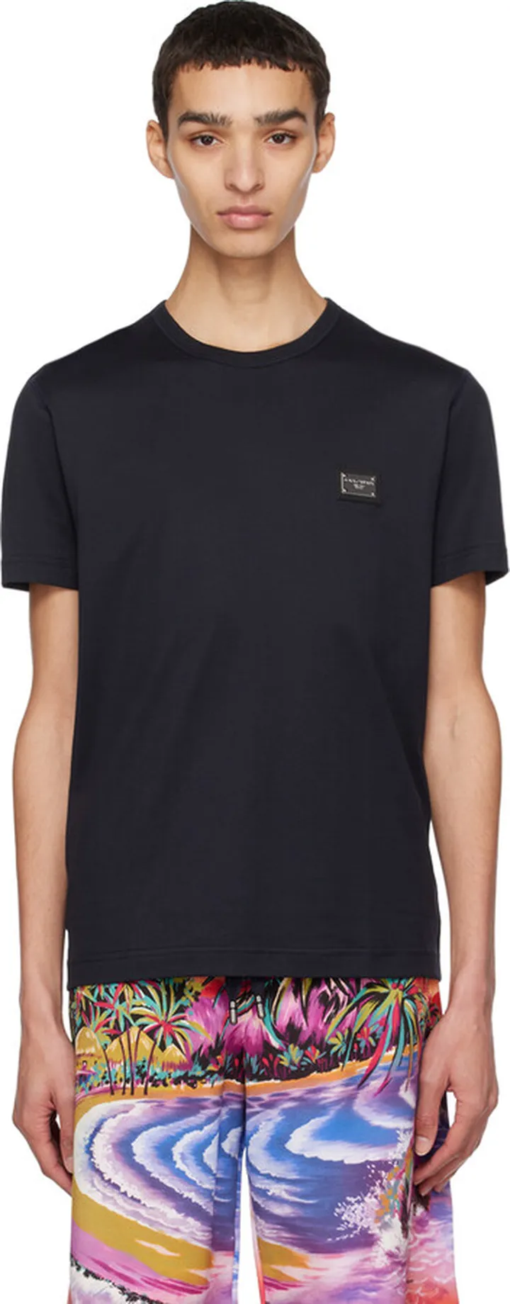 Dolce & Gabbana Black Bonded T-Shirt