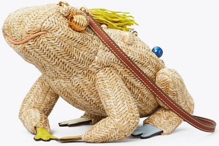 Raffia Tory the Toad Bag