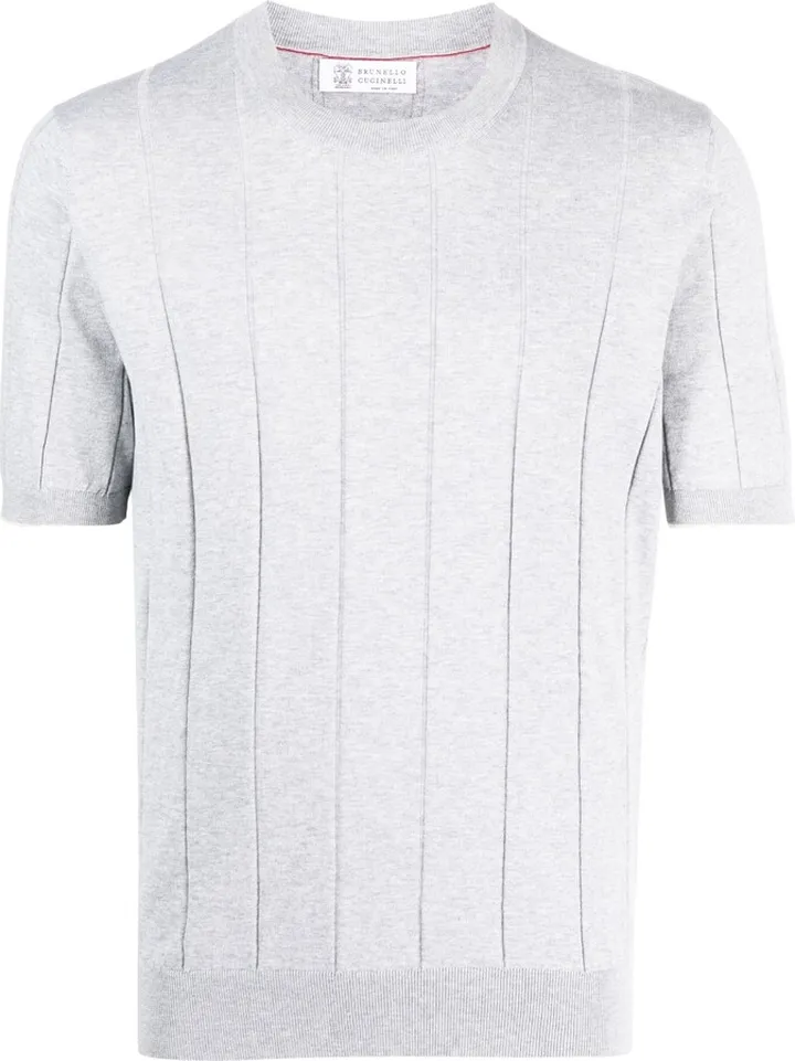 fine-ribbed cotton T-shirt