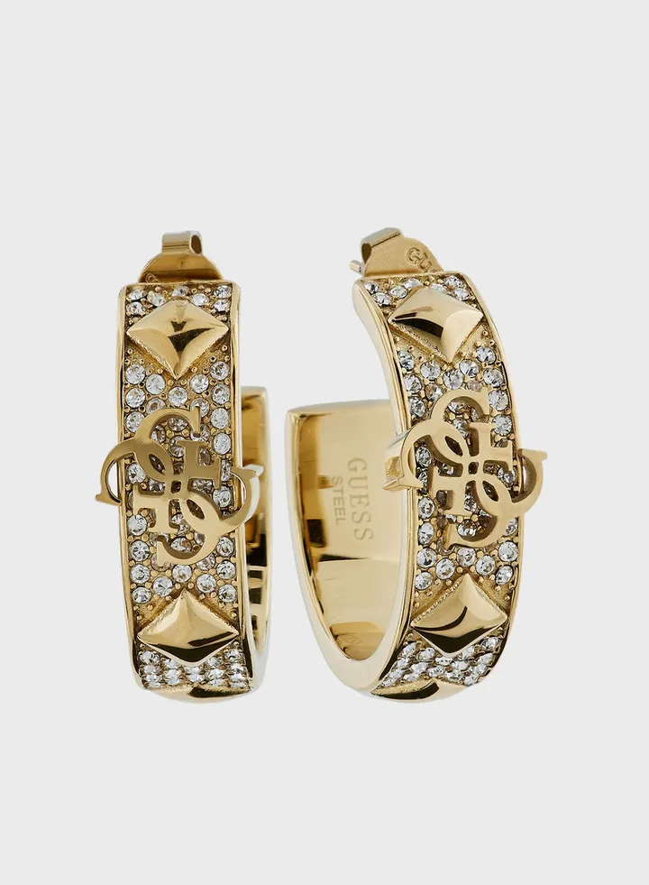 Pave Hoop Earrings
