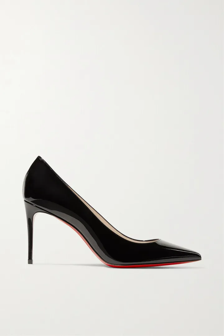 Christian Louboutin - Kate 85 Patent-leather Pumps - Black