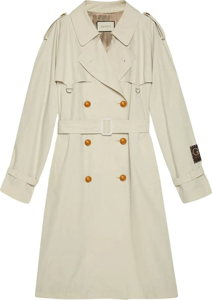 Logo-Patch Trench Coat