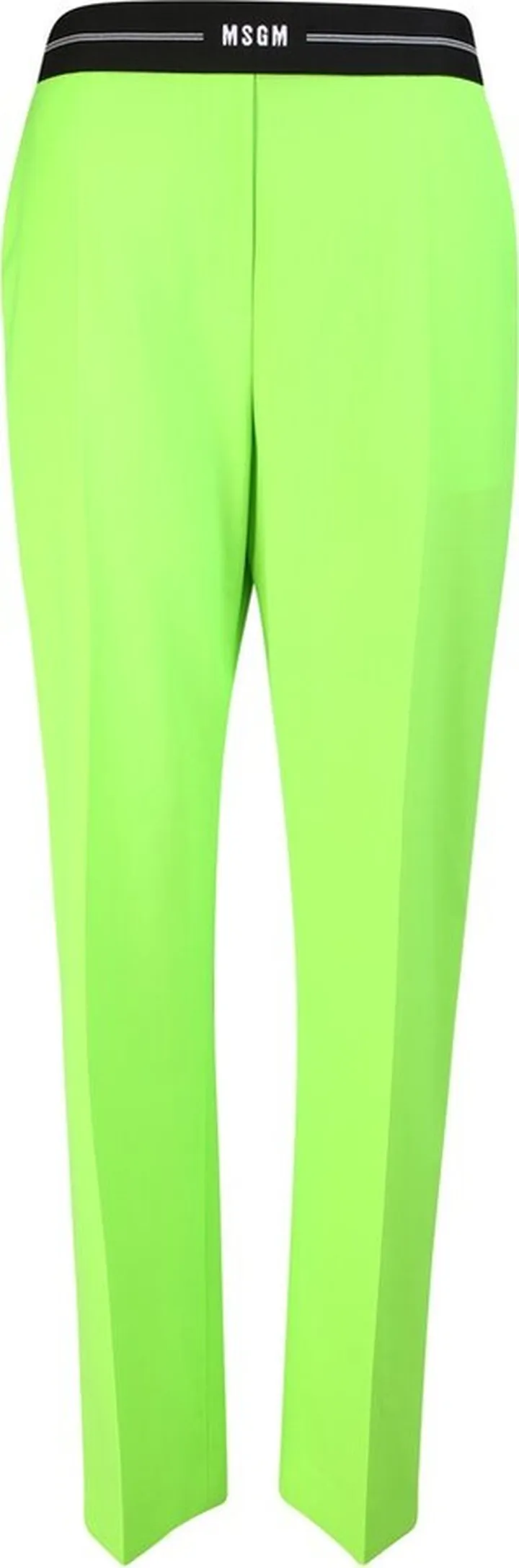 MSGM Logo Waistband Straight Leg Trousers