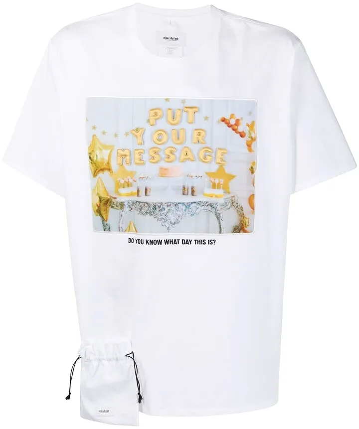 slogan print T-shirt
