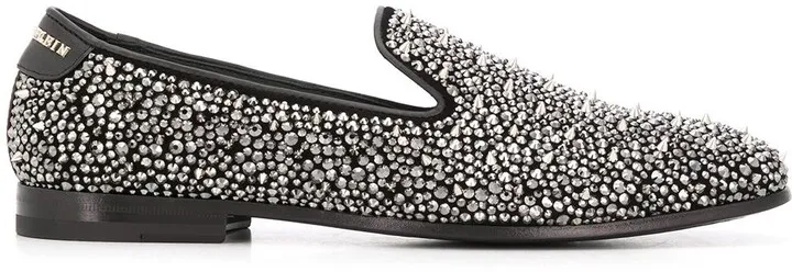 Rhinestone Studded Loafers