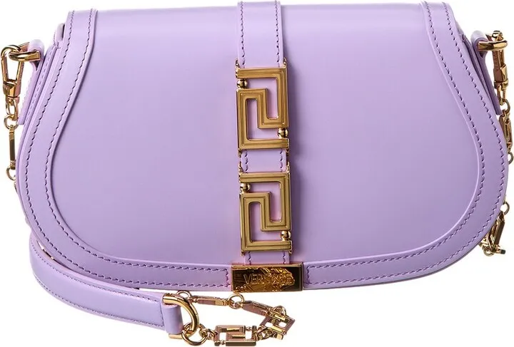 Versace Greca Goddess Leather Shoulder Bag