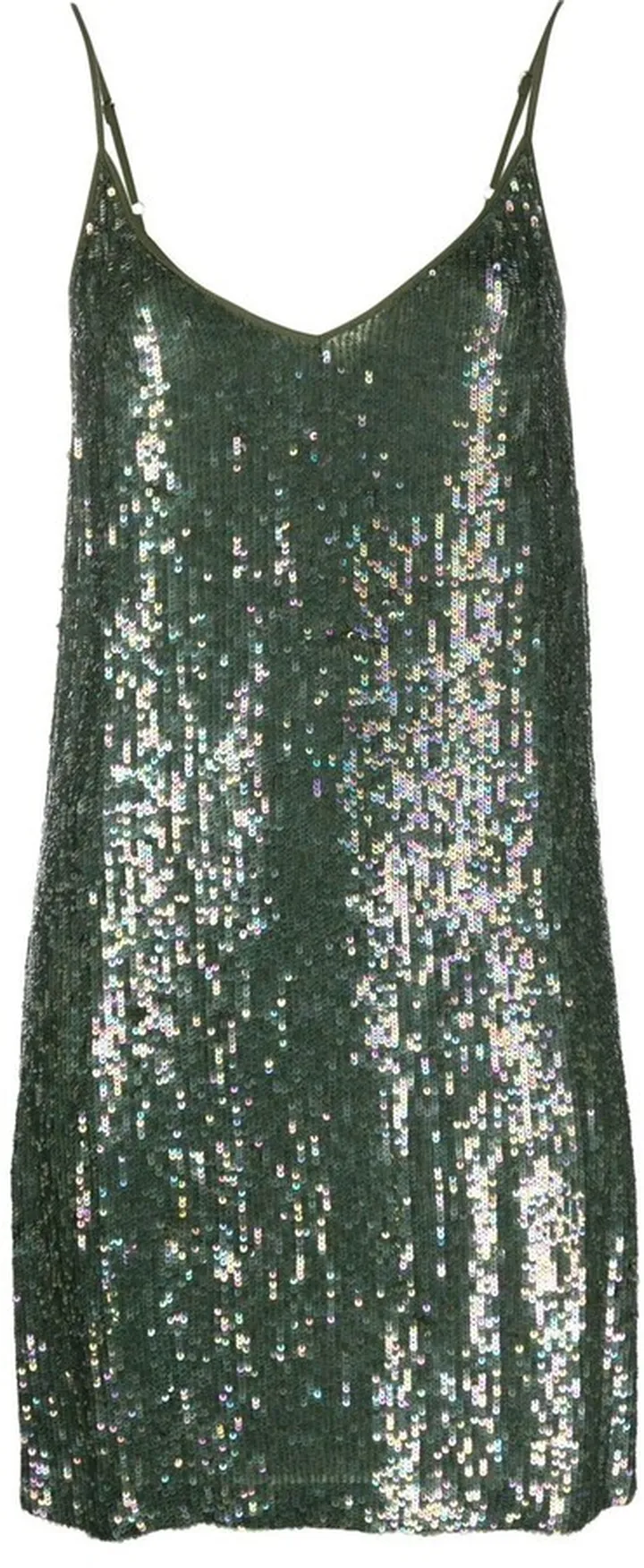 sequin-embellished V-neck dress