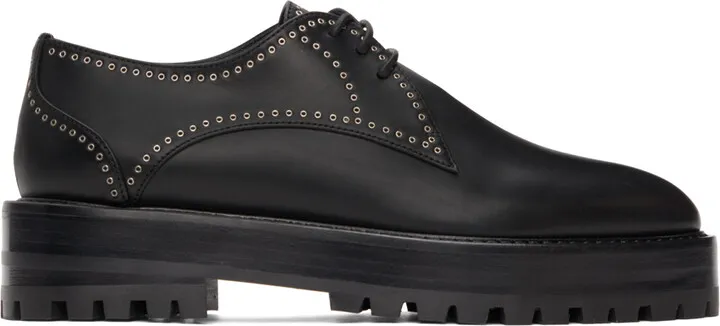 ALAÏA Black Eyelet Trekking Derbys