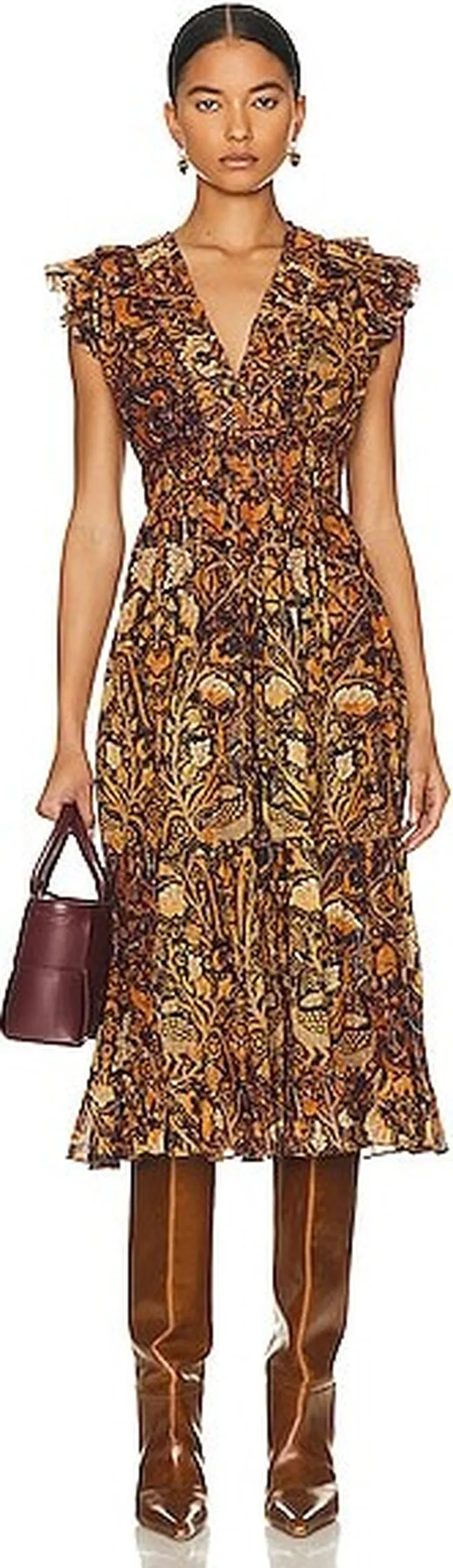 Ulla Johnson Samara Dress in Mustard