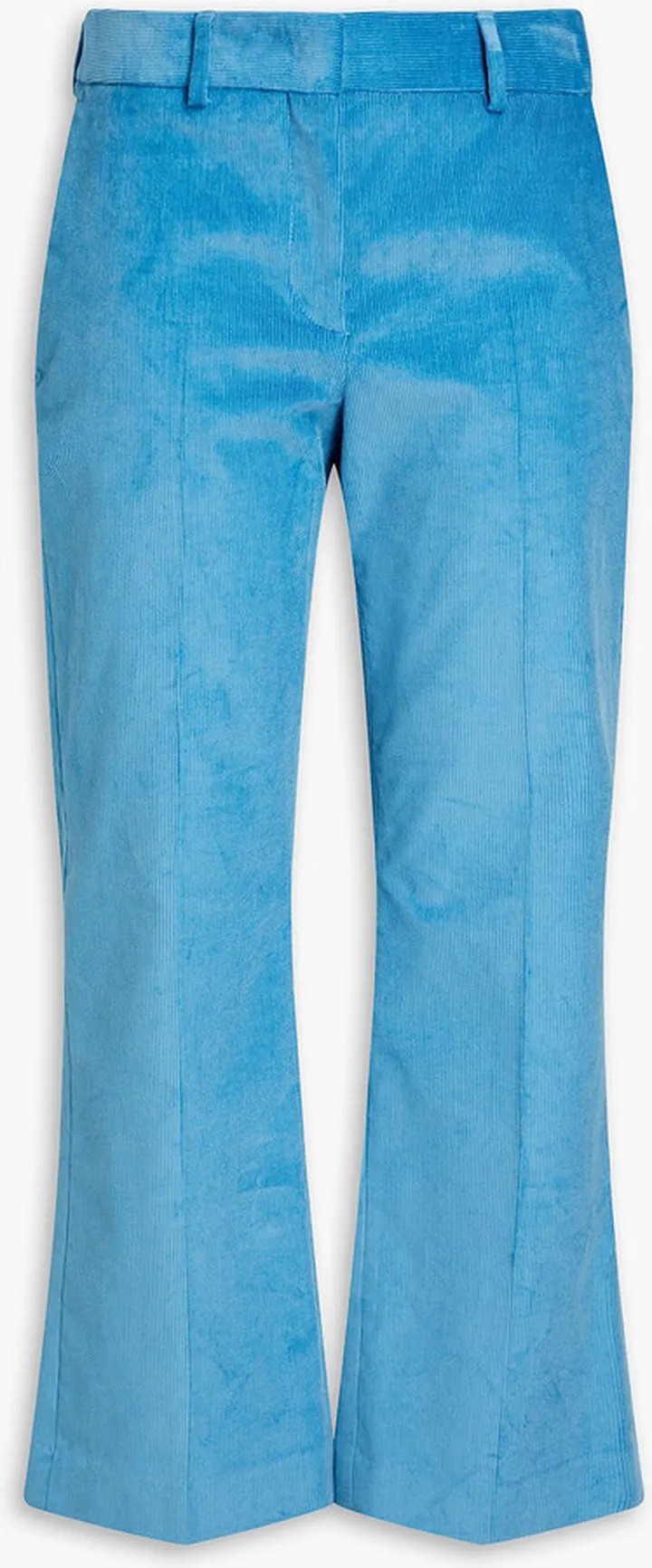 Cotton-blend corduroy kick-flare pants