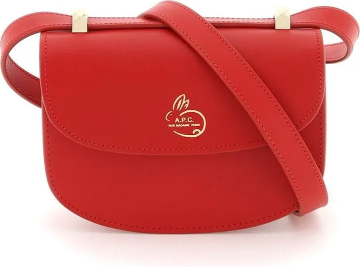 A.P.C. Logo Printed Mini Geneve Crossbody Bag