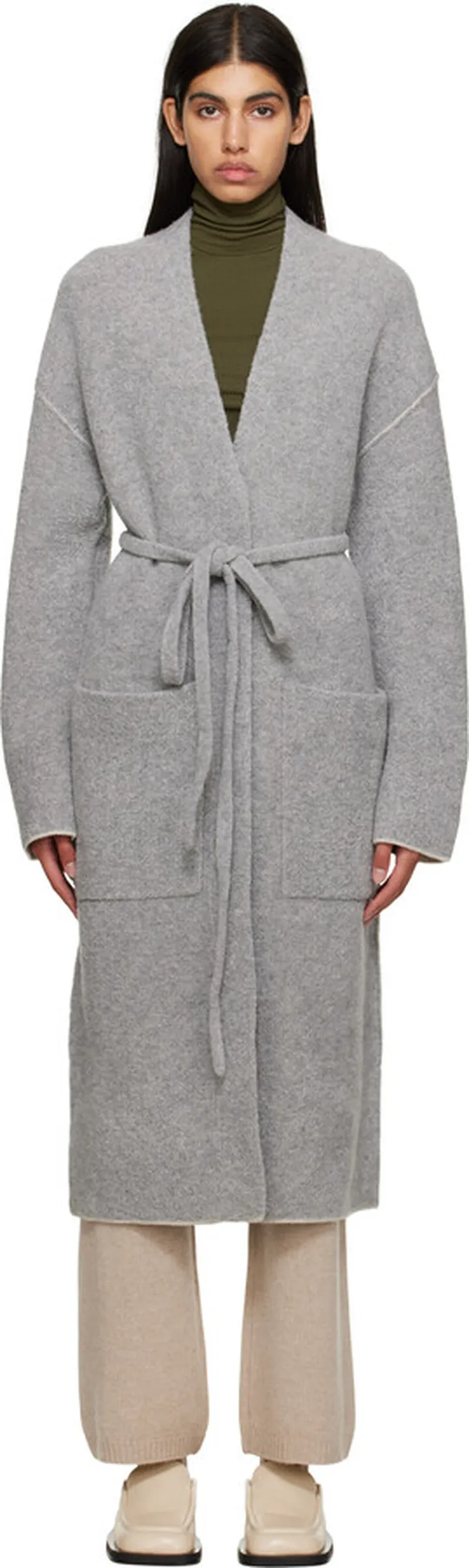 Joseph Gray Merino Wool Coat