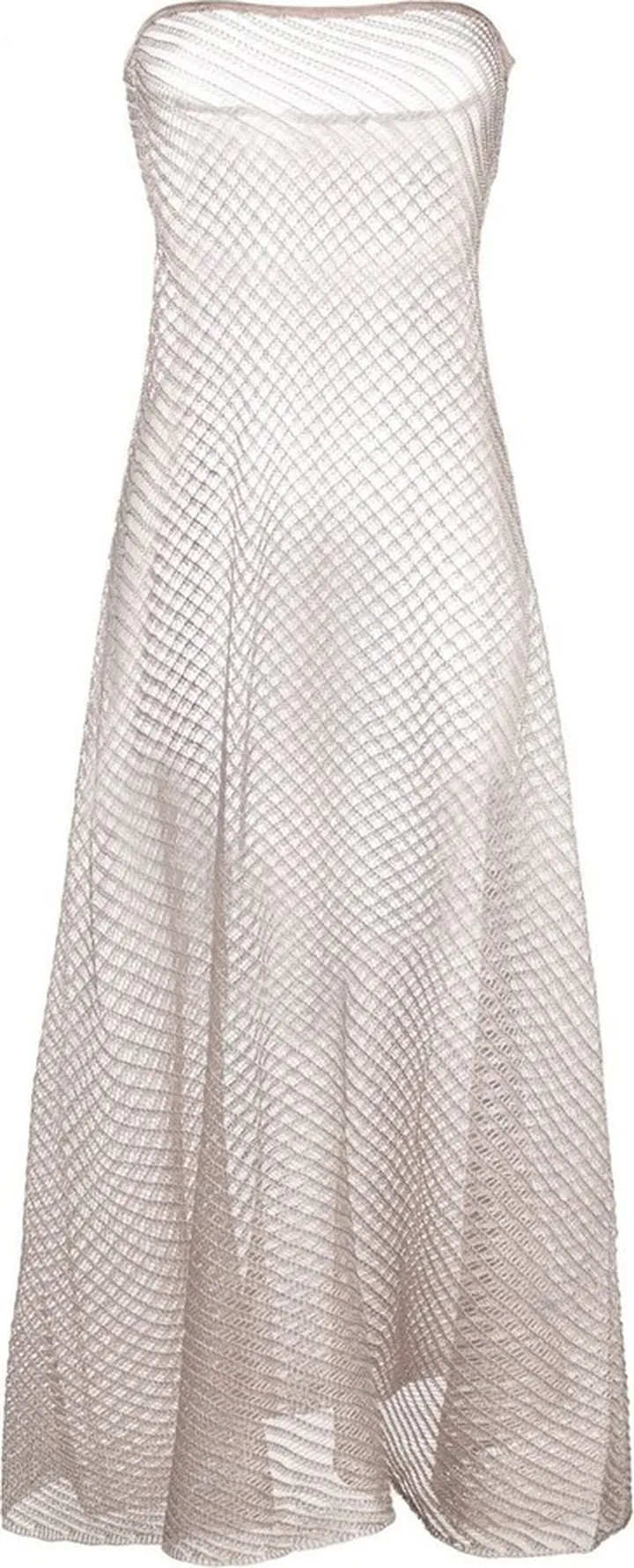 Moire sheer knitted dress