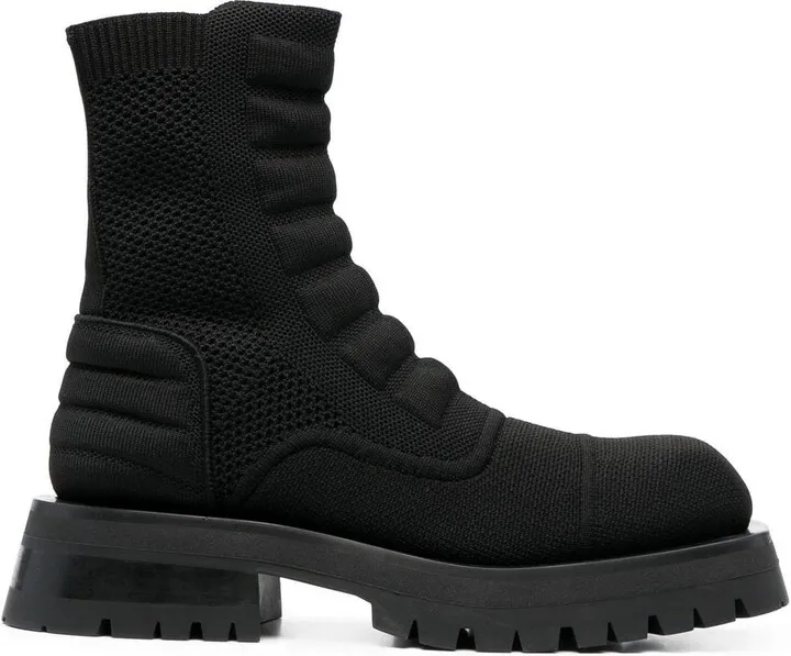 Knitted Combat Boots