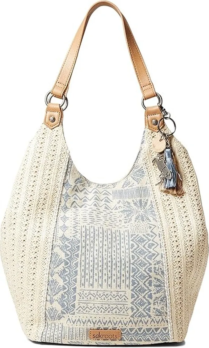 Sakroots Roma Straw Shopper (Lake Tribal Beauti) Tote Handbags