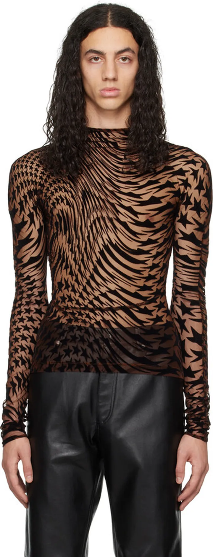 Mugler Brow Illusion Long Sleeve T-Shirt