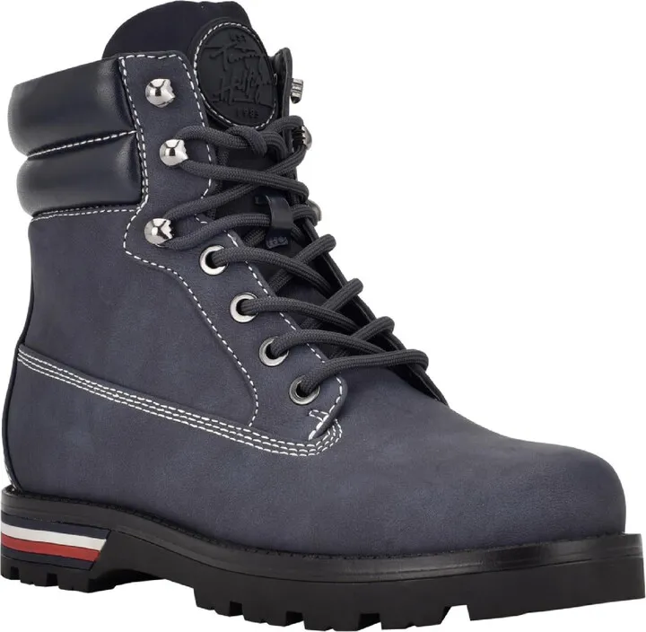 Melise Womens Faux Leather Ankle Combat & Lace-up Boots