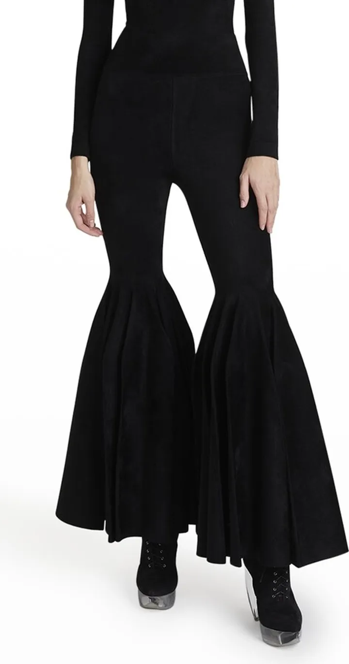 Velvet Flared Leg Pants