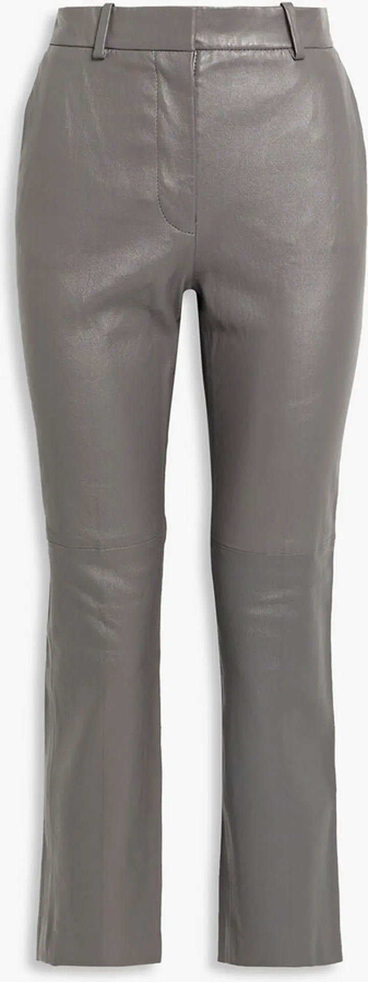 Coleman cropped leather slim-leg pants