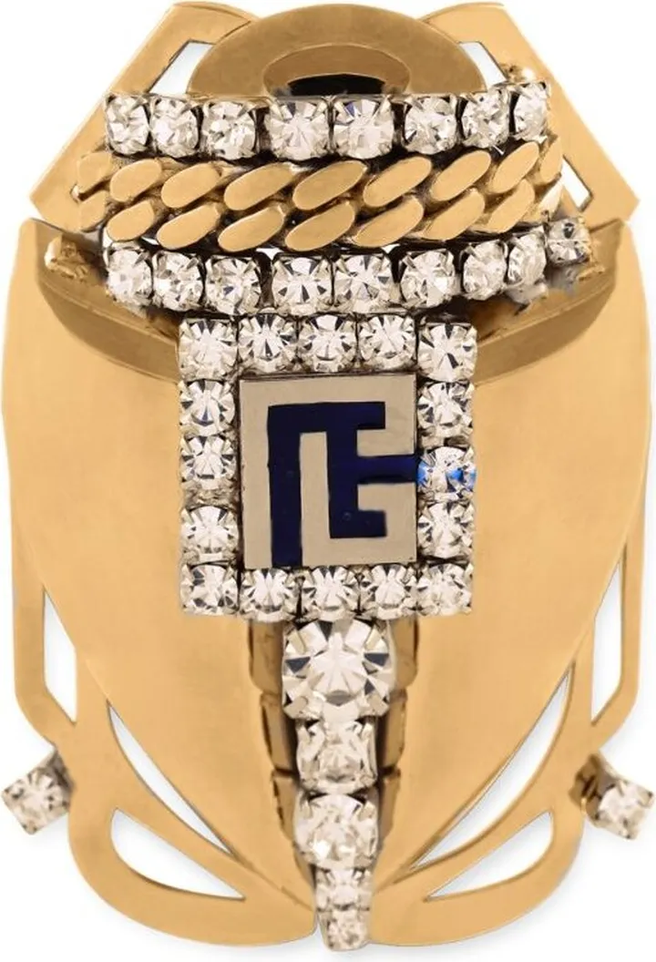 Balmain Large Embellished Beetle Brooch
