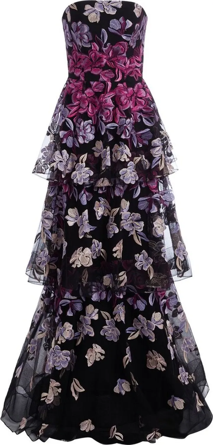 Falling Flowers evening gown