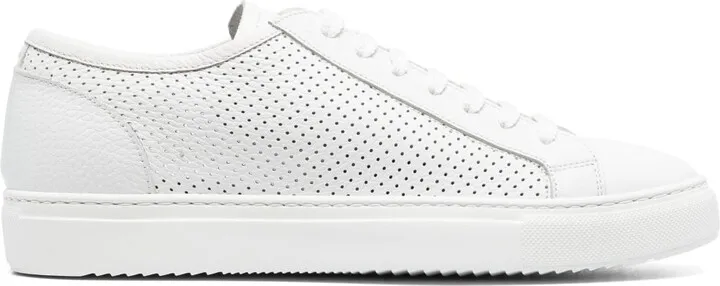 Fully Perforated Leather Low-Top Sneakers