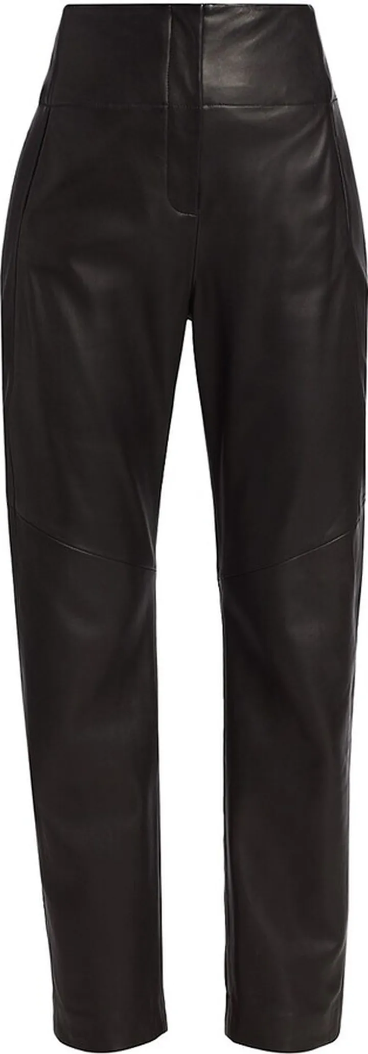Leather Straight-Leg Trousers