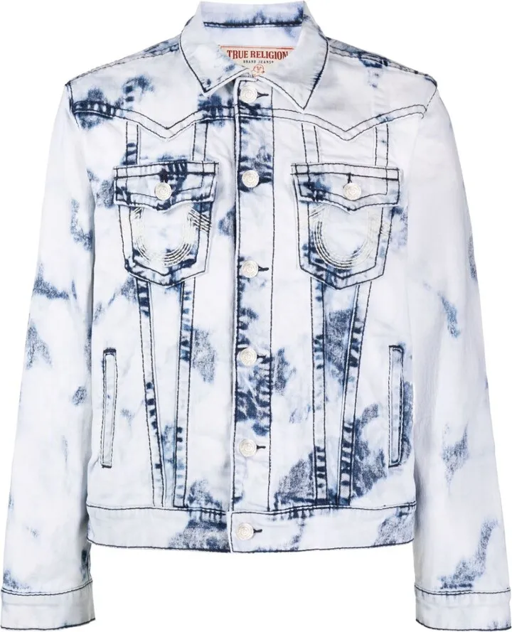 Blue Bleached Denim Jacket