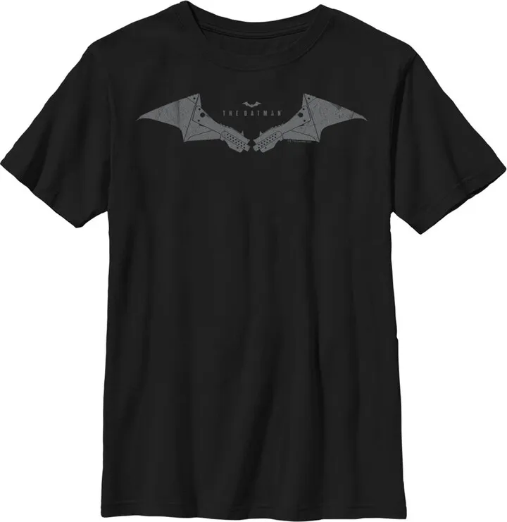 Boy's The Batman Batarang Logo T-Shirt - Black - X Large