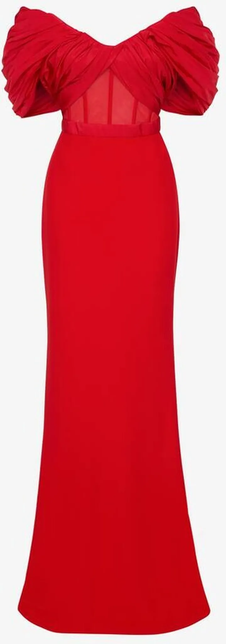 Women's Off-The-Shoulder Evening Dress In Lust Red