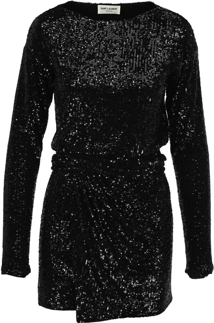 Sequin Wrap Dress