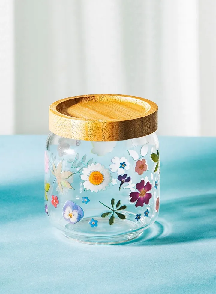 Small Pressed Flowers Jar