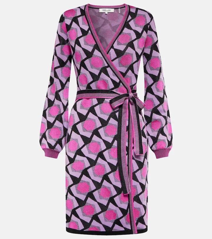 Printed wrap dress