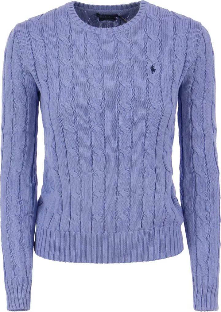 The Slim-Fit cut and classic cable knit define the unmistakable Polo style of this shirt. Perfect with a pair of patterned trousers or skinny leather jeans.